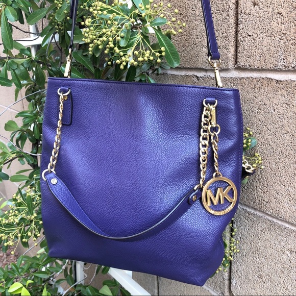 MICHAEL Michael Kors Handbags - Michael Kors Purple Leather w. Gold Hardware
